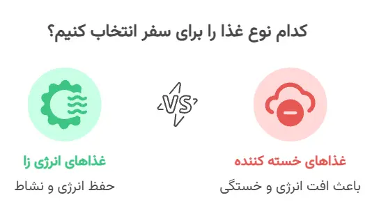 کدام نوع غذا را برای سفر انتخاب کنیم